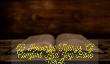 Tidings Of Comfort And Joy Bible Verse