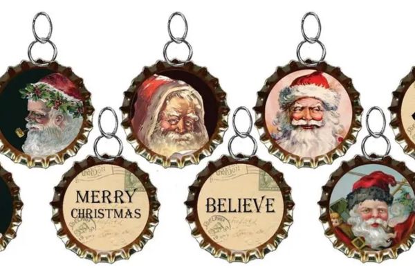 Vintage Bottle Cap Ornaments