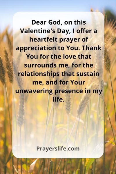 Heartfelt Valentine'S Prayer For Appreciation